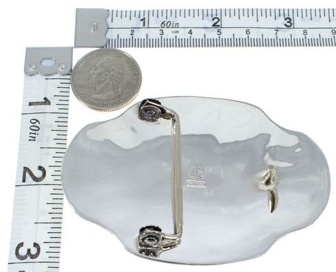 Turquoise Southwestern Silver Eagle Belt Buckle EX48454